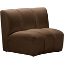 Meridian Infinity Brown Velvet Modular Chair IMAGE 3