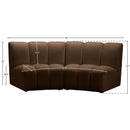 Meridian Infinity Brown Velvet 2 pc Modular Sectional IMAGE 10