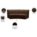 Meridian Infinity Brown Velvet 2 pc Modular Sectional IMAGE 11