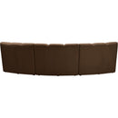 Meridian Infinity Brown Velvet 3 pc Modular Sectional IMAGE 4