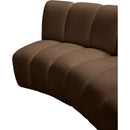 Meridian Infinity Brown Velvet 4 pc Modular Sectional IMAGE 10