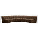 Meridian Infinity Brown Velvet 5 pc Modular Sectional IMAGE 10