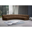 Meridian Infinity Brown Velvet 5 pc Modular Sectional IMAGE 2