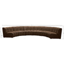 Meridian Infinity Brown Velvet 6 pc Modular Sectional IMAGE 11