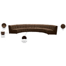 Meridian Infinity Brown Velvet 6 pc Modular Sectional IMAGE 12