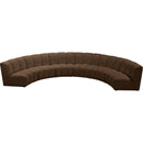 Meridian Infinity Brown Velvet 6 pc Modular Sectional IMAGE 3