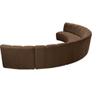 Meridian Infinity Brown Velvet 6 pc Modular Sectional IMAGE 5