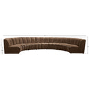 Meridian Infinity Brown Velvet 7 pc Modular Sectional IMAGE 10