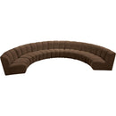 Meridian Infinity Brown Velvet 7 pc Modular Sectional IMAGE 5