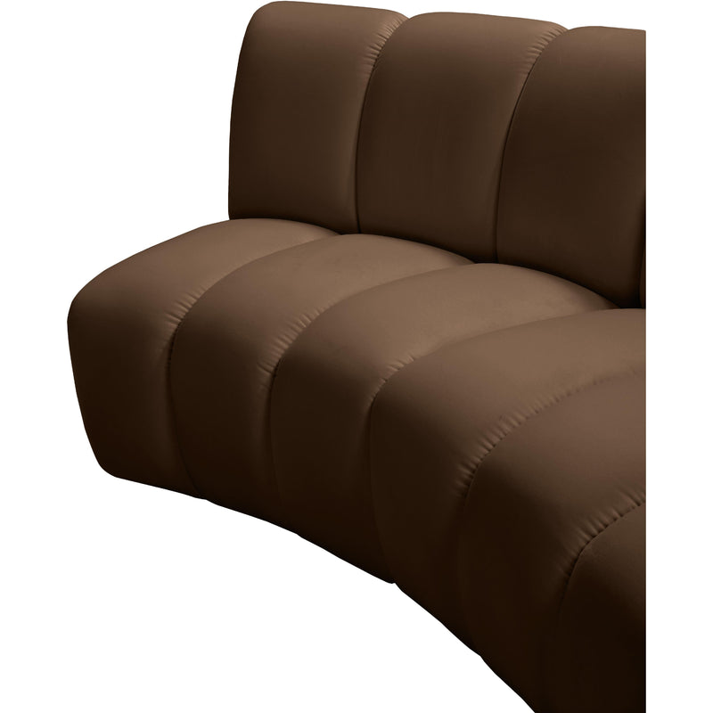 Meridian Infinity Brown Velvet 7 pc Modular Sectional IMAGE 9