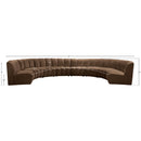 Meridian Infinity Brown Velvet 8 pc Modular Sectional IMAGE 10