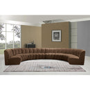 Meridian Infinity Brown Velvet 8 pc Modular Sectional IMAGE 2