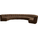 Meridian Infinity Brown Velvet 8 pc Modular Sectional IMAGE 3