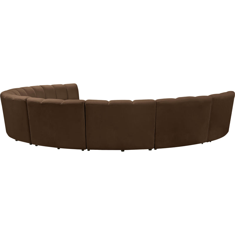 Meridian Infinity Brown Velvet 8 pc Modular Sectional IMAGE 4