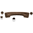 Meridian Infinity Brown Velvet 9 pc Modular Sectional IMAGE 11