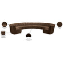 Meridian Infinity Brown Velvet 10 pc Modular Sectional IMAGE 11