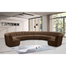 Meridian Infinity Brown Velvet 10 pc Modular Sectional IMAGE 2