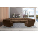  Meridian Infinity 183" Brown Velvet Upholstered 11 pc Modular Sectional IMAGE 2