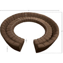  Meridian Infinity 183" Brown Velvet Upholstered 12 pc Modular Sectional IMAGE 10