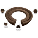  Meridian Infinity 183" Brown Velvet Upholstered 12 pc Modular Sectional IMAGE 11