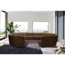 Meridian Infinity 183" Brown Velvet Upholstered 12 pc Modular Sectional IMAGE 2