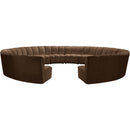  Meridian Infinity 183" Brown Velvet Upholstered 12 pc Modular Sectional IMAGE 5