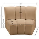  Meridian Infinity Camel Velvet Upholstered Modular Chair IMAGE 5