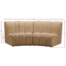  Meridian Infinity 83" Camel Velvet Upholstered 2 pc Modular Sectional IMAGE 10