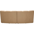  Meridian Infinity 83" Camel Velvet Upholstered 2 pc Modular Sectional IMAGE 4