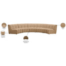  Meridian Infinity 167" Camel Velvet Upholstered 5 pc Modular Sectional IMAGE 11