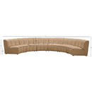  Meridian Infinity 174" Camel Velvet Upholstered 6 pc Modular Sectional IMAGE 11