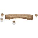  Meridian Infinity 174" Camel Velvet Upholstered 6 pc Modular Sectional IMAGE 12