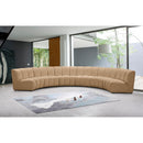  Meridian Infinity 174" Camel Velvet Upholstered 6 pc Modular Sectional IMAGE 2