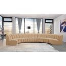  Meridian Infinity 183" Camel Velvet Upholstered 7 pc Modular Sectional IMAGE 2