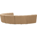  Meridian Infinity 183" Camel Velvet Upholstered 7 pc Modular Sectional IMAGE 4