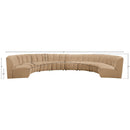  Meridian Infinity 183" Camel Velvet Upholstered 8 pc Modular Sectional IMAGE 10