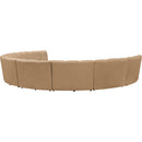  Meridian Infinity 183" Camel Velvet Upholstered 8 pc Modular Sectional IMAGE 4