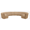  Meridian Infinity 183" Camel Velvet Upholstered 10 pc Modular Sectional IMAGE 10