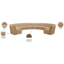  Meridian Infinity 183" Camel Velvet Upholstered 10 pc Modular Sectional IMAGE 11