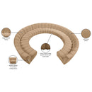  Meridian Infinity 183" Camel Velvet Upholstered 11 pc Modular Sectional IMAGE 10