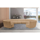  Meridian Infinity 183" Camel Velvet Upholstered 11 pc Modular Sectional IMAGE 2