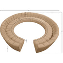  Meridian Infinity 183" Camel Velvet Upholstered 12 pc Modular Sectional IMAGE 10