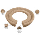  Meridian Infinity 183" Camel Velvet Upholstered 12 pc Modular Sectional IMAGE 11