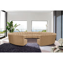  Meridian Infinity 183" Camel Velvet Upholstered 12 pc Modular Sectional IMAGE 2