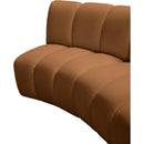  Meridian Infinity 83" Saddle Velvet Upholstered 2 pc Modular Sectional IMAGE 9