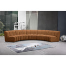  Meridian Infinity 167" Saddle Velvet Upholstered 5 pc Modular Sectional IMAGE 2