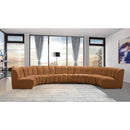 Meridian Infinity Saddle Velvet 7 pc Modular Sectional IMAGE 2