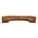 Meridian Infinity Saddle Velvet 8 pc Modular Sectional IMAGE 10
