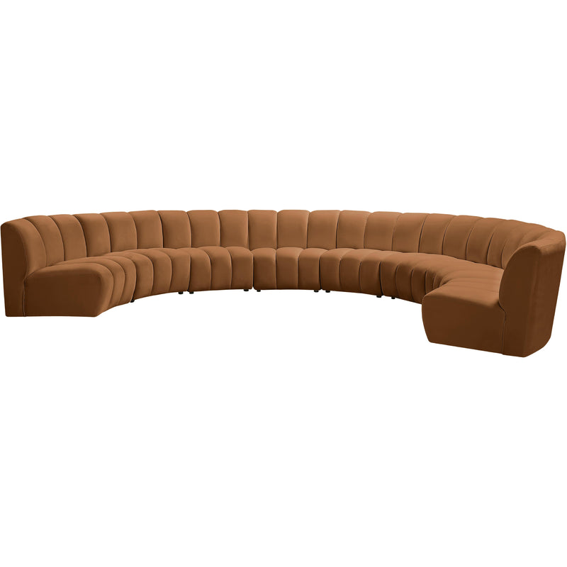 Meridian Infinity Saddle Velvet 8 pc Modular Sectional IMAGE 3