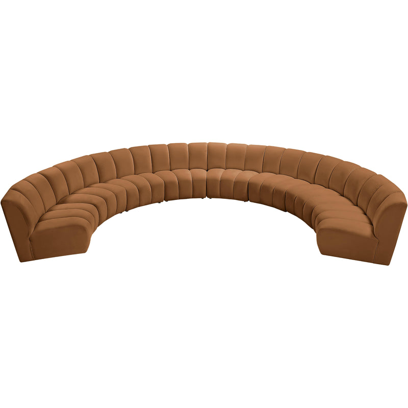Meridian Infinity Saddle Velvet 8 pc Modular Sectional IMAGE 5